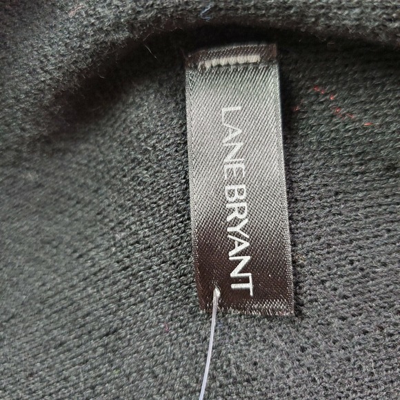 CC - Lane Bryant Women Vest One Size Solid Black Sleeveless Kimono Layering NWT - Picture 4 of 7